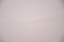 Micro dots on white wit-roze